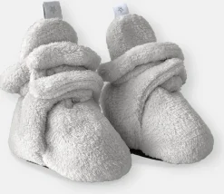 7 A.M. Enfant Baby Bootie Slippers - Plush - Pearl, 3-6M
