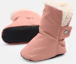 7 A.M. Enfant Baby Booties - Benji - Rose Dawn, 6-12M