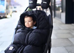 7 A.M. Enfant Blanket 212 Evolution Plush Footmuff - Black Plush