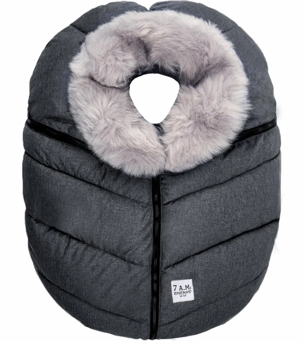 7 A.M. Enfant Car Seat Cocoon - Heather Grey Dark