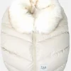 7 A.M. Enfant Car Seat Cocoon Tundra - Heather Beige / White Faux Fur