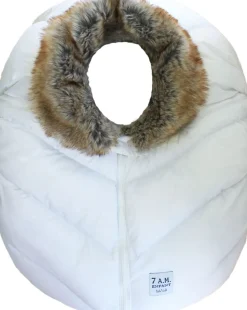 7 A.M. Enfant Cocoon Car Seat Cover - White Faux Fur
