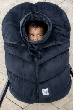 7 A.M. Enfant Cocoon Car Seat Cover - Black Velour