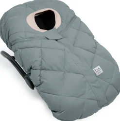 7 A.M. Enfant Cocoon Car Seat Cover - Benji - Mirage Blue Quilted