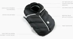 7 A.M. Enfant Cocoon Car Seat Cover - Metallic Grey