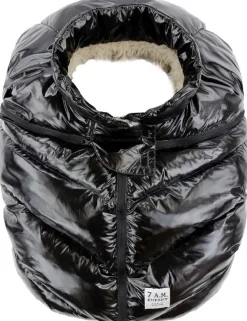 7 A.M. Enfant Cocoon Car Seat Cover - Black Polar