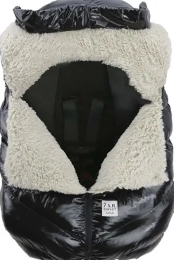 7 A.M. Enfant Cocoon Car Seat Cover - Black Polar