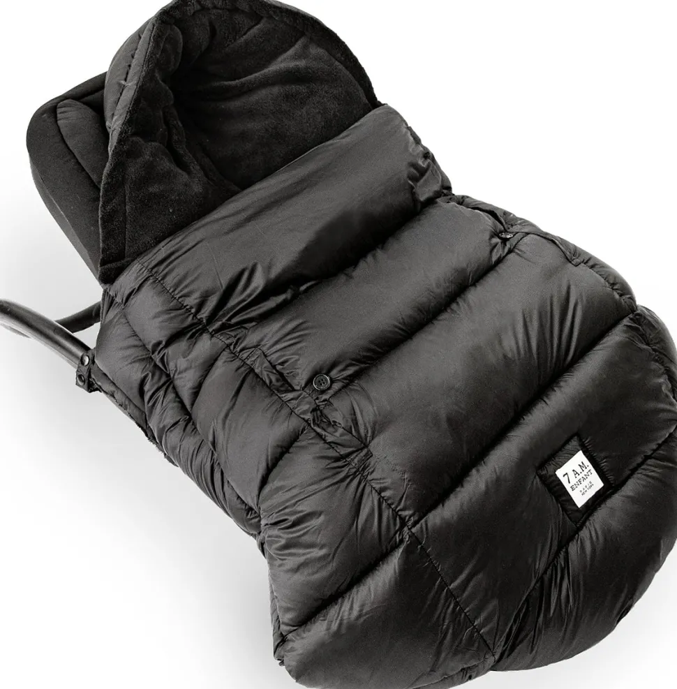 7 A.M. Enfant K Poncho Carrier Cover Heavyweight - Black (0-3T)