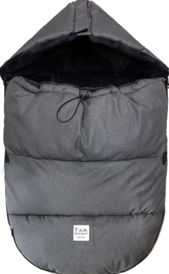 7 A.M. Enfant Plushpod Footmuff - Tundra - Heather Grey Dark - Arctic Faux Fur (18m-3T)