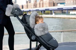 7 A.M. Enfant Plushpod Footmuff - Tundra - Heather Grey Dark - Arctic Faux Fur (18m-3T)