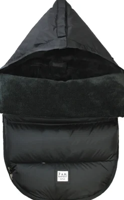 7 A.M. Enfant POD Footmuff, Small/Medium (0-18M) - Black Plush