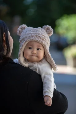 7 A.M. Enfant The Cub Hat - Teddy - Oatmeal Teddy (0-6m)