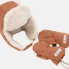 7 A.M. Enfant The Cub Mitten & Hat Set - Benji - Spice (12-18M)