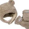 7 A.M. Enfant The Cub Mitten & Hat Set - Teddy - Oatmeal Teddy (6-12m)