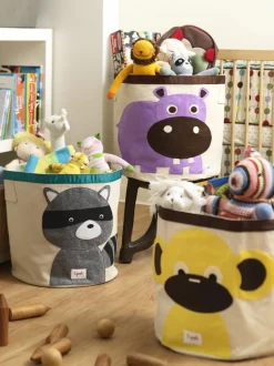 3 Sprouts Storage Bin - Hippo Purple