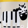 3 Sprouts Storage Bin - Zebra White & Black