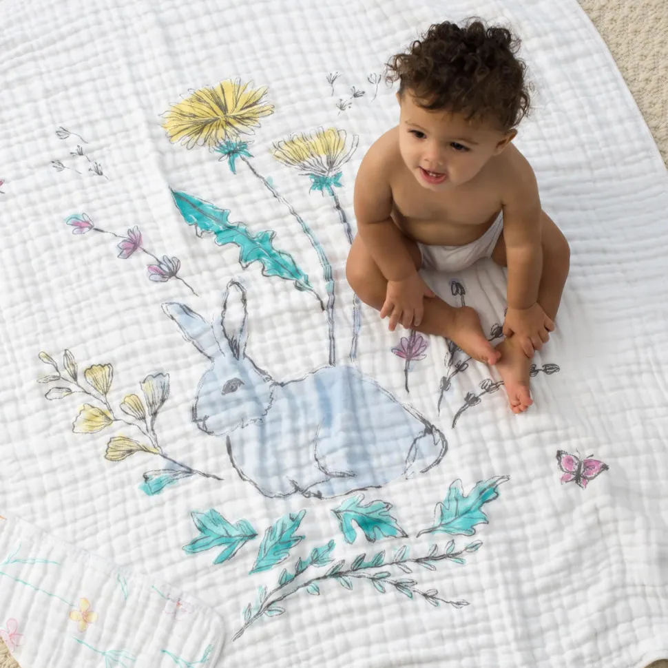 Aden + Anais Classic Dream Blanket - Forest Fantasy Rabbits