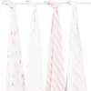 Aden + Anais Classic Swaddle Wraps, 4 Pack - Heart Breaker