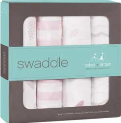 Aden + Anais Classic Swaddle Wraps, 4 Pack - Heart Breaker
