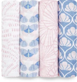 Aden + Anais Classic Swaddle Wraps, 4 Pack - Deco