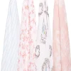 Aden + Anais Classic Swaddle Wraps, 4 Pack - Birdsong