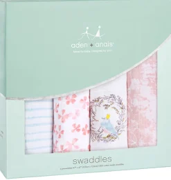 Aden + Anais Classic Swaddle Wraps, 4 Pack - Birdsong
