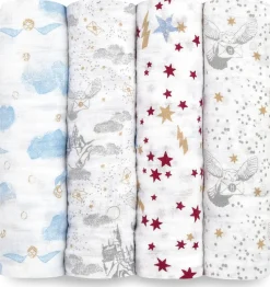 Aden + Anais Classic Swaddle Wraps, 4 Pack - Harry Potter Iconic