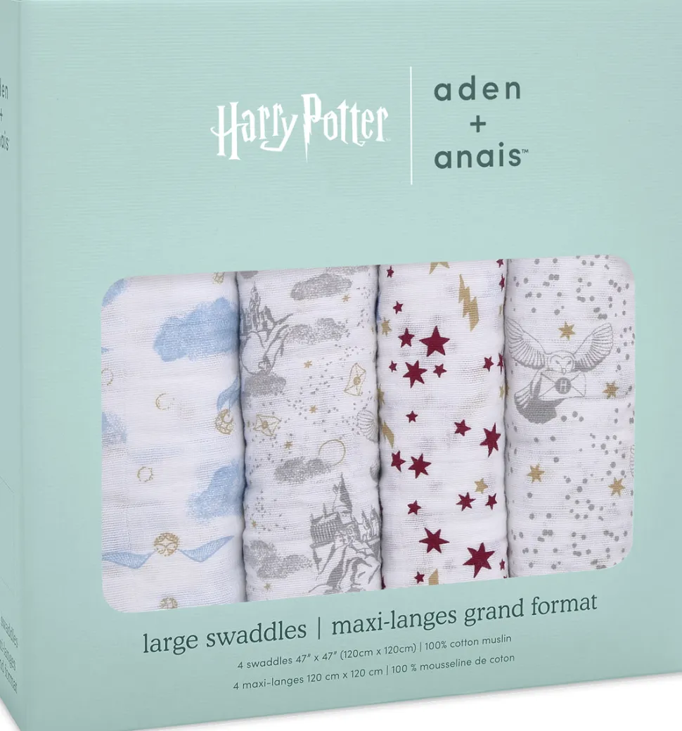 Aden + Anais Classic Swaddle Wraps, 4 Pack - Harry Potter Iconic