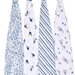 Aden + Anais Essentials Swaddle Wraps, 4 pack - Seashore