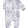 Aden + Anais Long Sleeve Zipper One-Piece - Circle Hatch (3-6 Months)