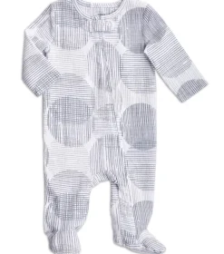 Aden + Anais Long Sleeve Zipper One-Piece - Circle Hatch (3-6 Months)