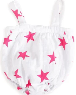Aden + Anais Romper - Shocking Pink Star (9-12 Months)
