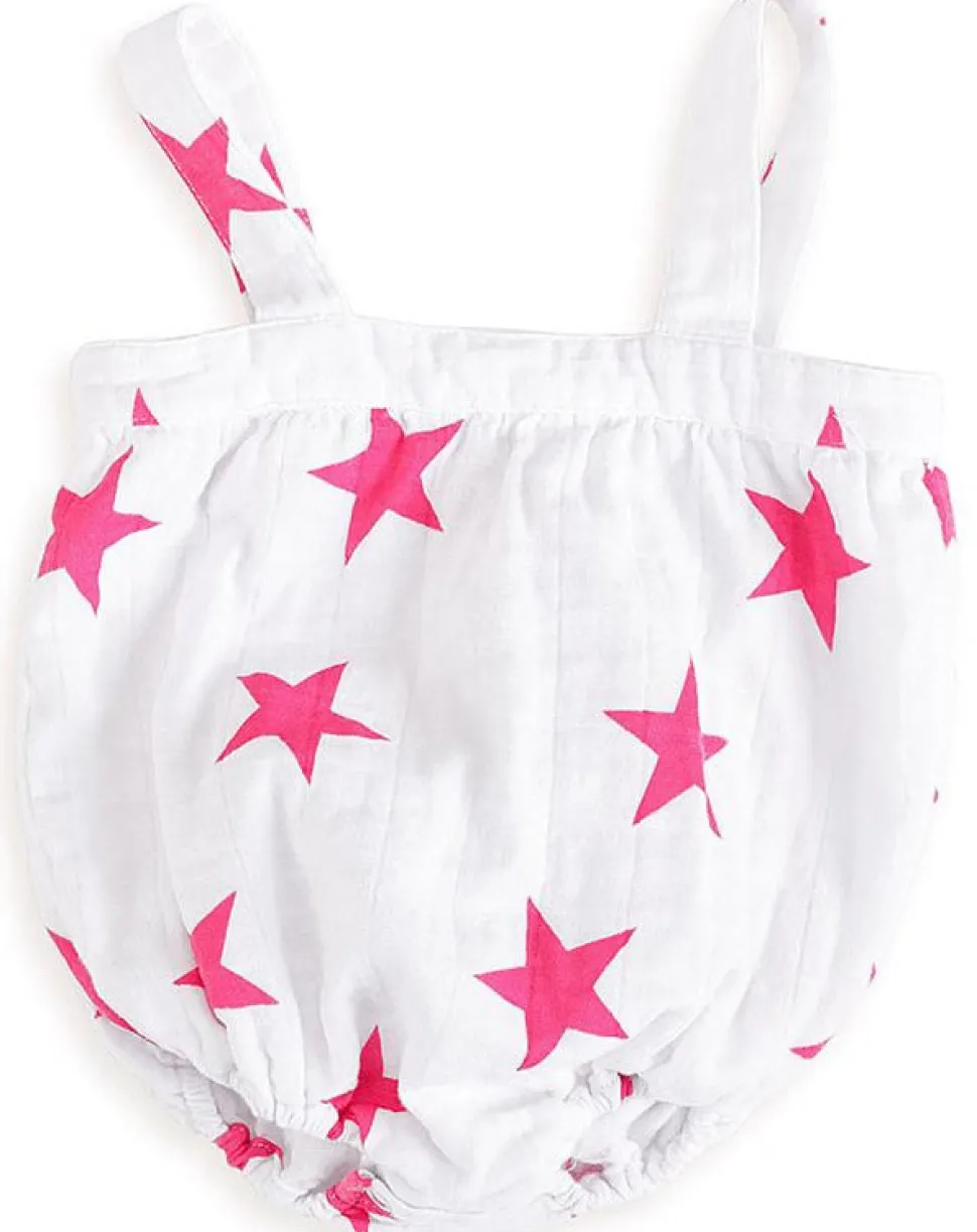 Aden + Anais Romper - Shocking Pink Star (9-12 Months)