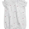 Aden + Anais Short Sleeve Gathered Romper - Butterfly (0-3 Months)