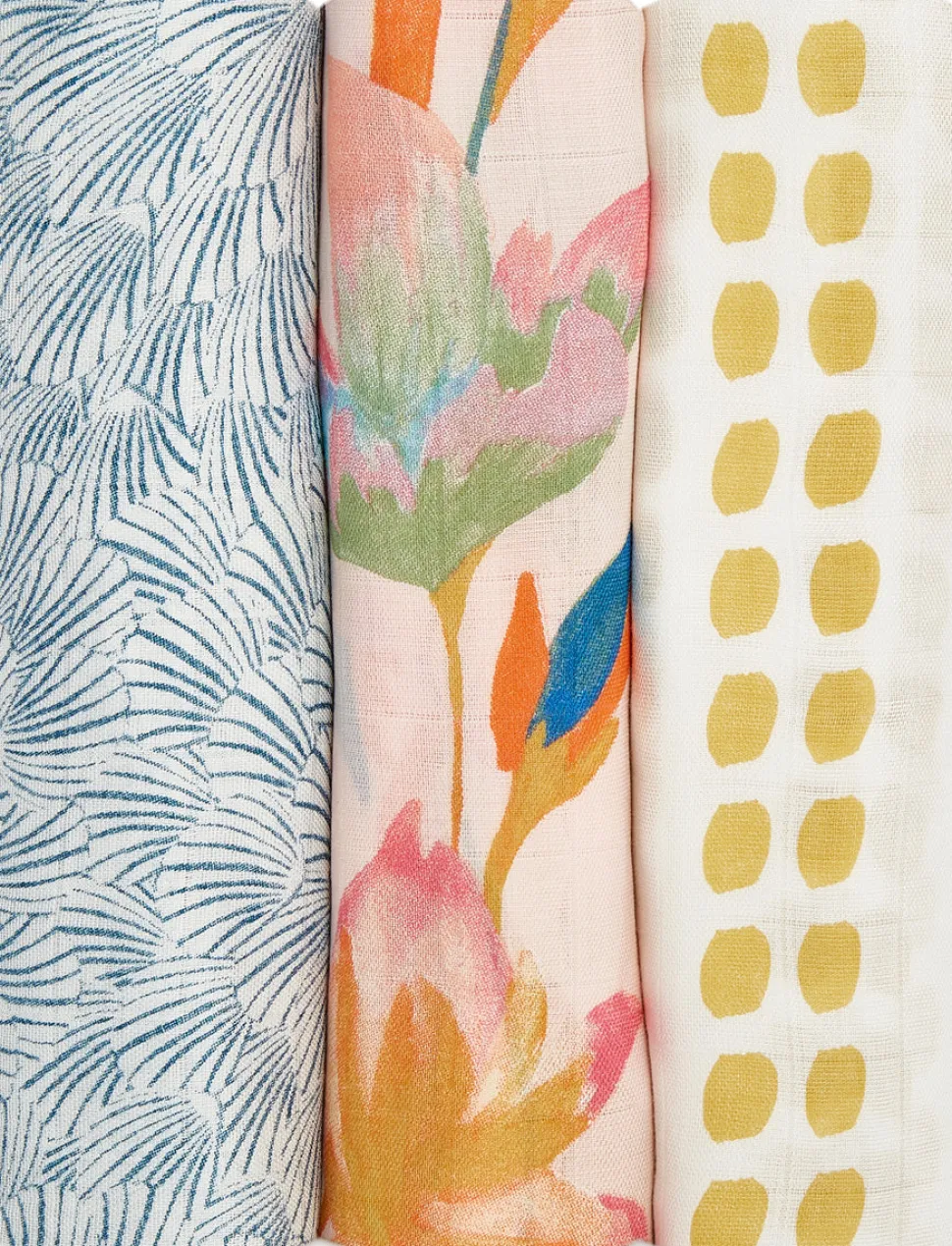Aden + Anais Silky Soft Swaddles - 3-Pack - Marine Gardens