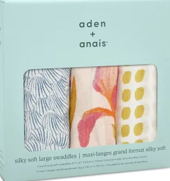 Aden + Anais Silky Soft Swaddles - 3-Pack - Marine Gardens