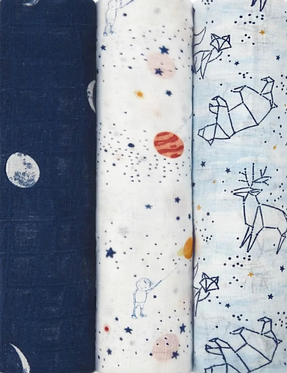 Aden + Anais Silky Soft Swaddles - 3-Pack - Stargaze