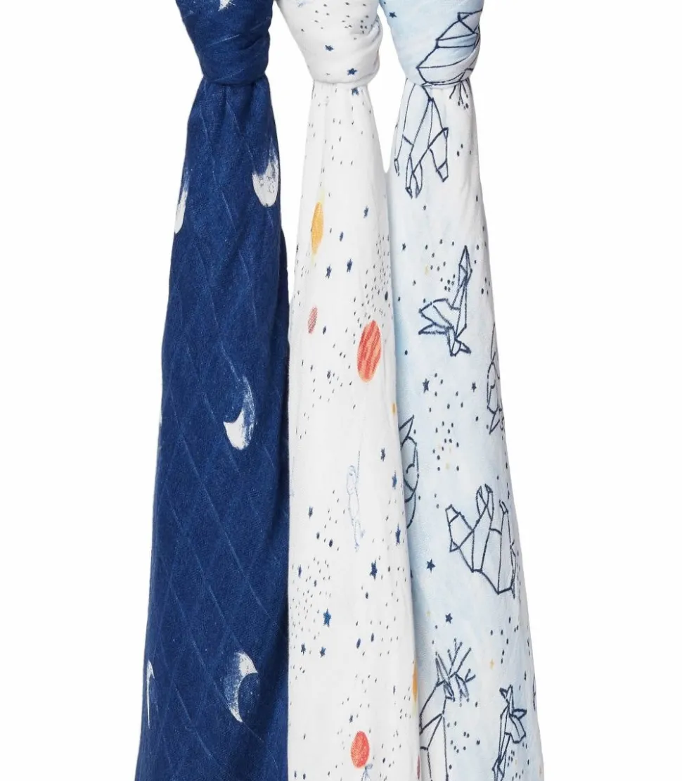 Aden + Anais Silky Soft Swaddles - 3-Pack - Stargaze