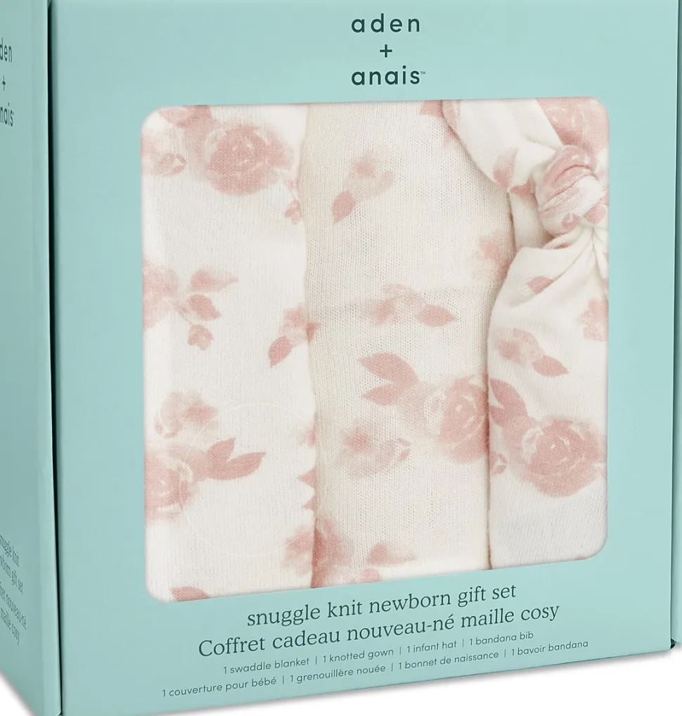 Aden + Anais Snuggle Knit Newborn Gift Set - Rosettes