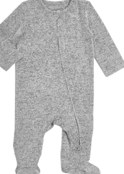 Aden + Anais Snuggle Knit Footie - Heather Grey (0-3 Months)