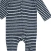Aden + Anais Snuggle Knit Footie - Navy Stripe (0-3 Months)