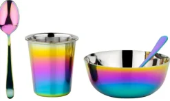 Ahimsa Stainless Steel Starting Solids Infant Set - Rainbow