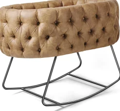 Aristot Bassinet - Leather Button Cognac