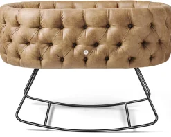 Aristot Bassinet - Leather Button Cognac
