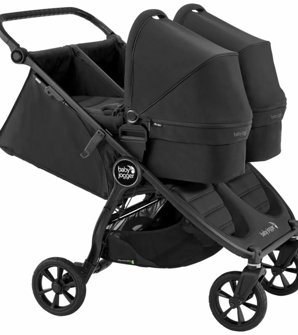 Baby Jogger City Mini GT2 Side by Side Double Stroller + Parent Console Bundle - Jet