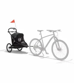 Baby Jogger City Prix Jogger + Bike Trailer + Weather Shield Bundle - Ambition Black