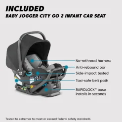 Baby Jogger City Select 2 + City GO Travel System - Radiant Slate
