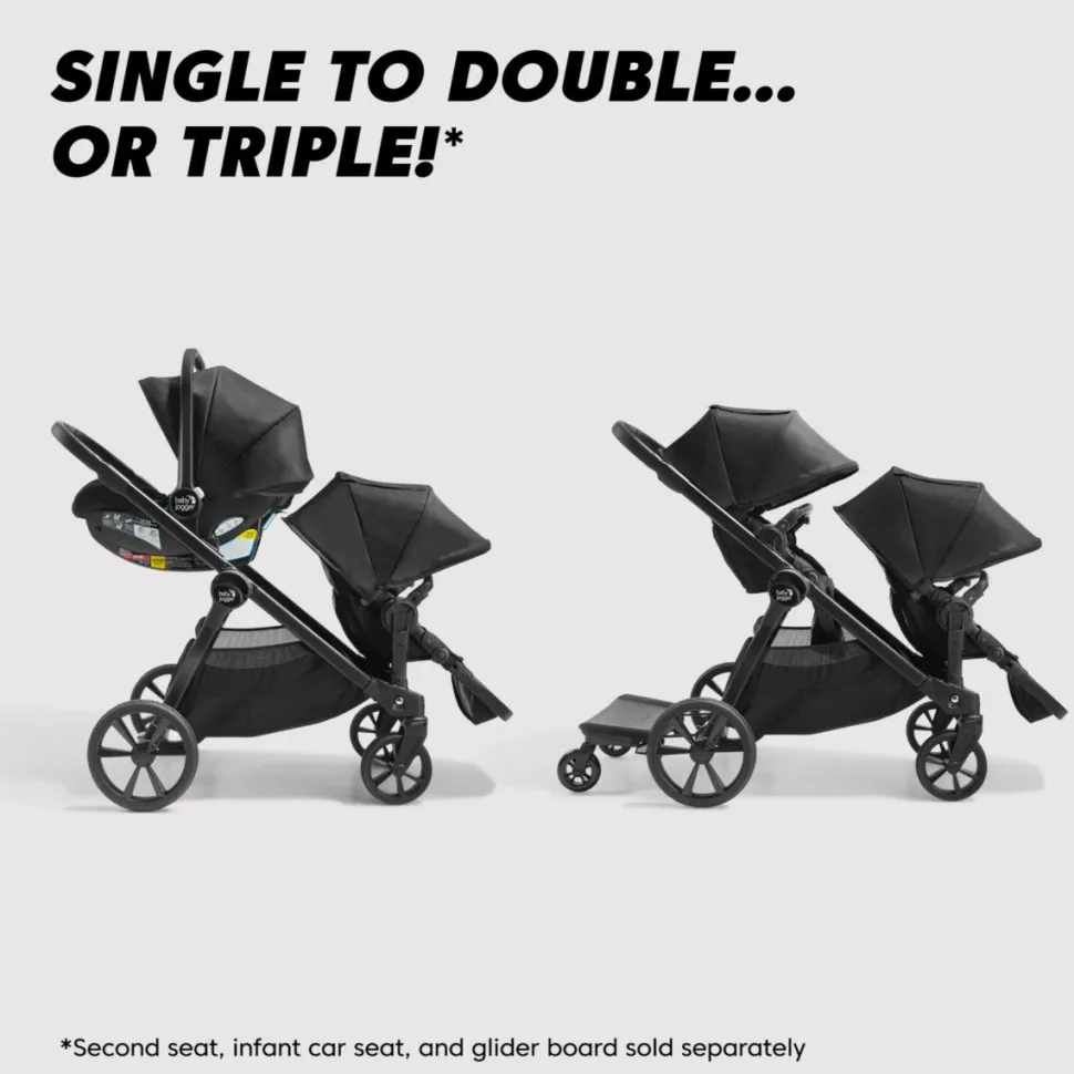 Baby Jogger City Select 2 Single-to-Double Stroller - Eco Collection - Frosted Ivory