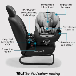 Baby Jogger City Turn Rotating Convertible Car Seat - Paloma Greige