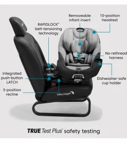 Baby Jogger City Turn Rotating Convertible Car Seat (2 Pack) - Paloma Greige